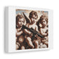 Cherubs are a Symbol of Divine Protection and Keeping Order in the Universe II 'Designed by AI' Art Print on Satin Canvas