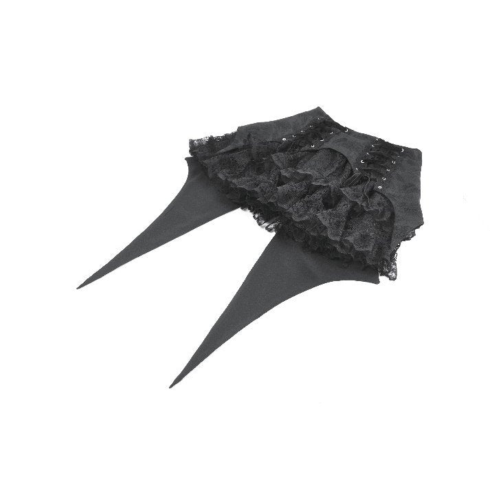 Dark in Love Thornspell Gothic Layered Lace Overskirt in Black