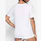 Feelin' Good  White T-Shirt, Rainbow Print