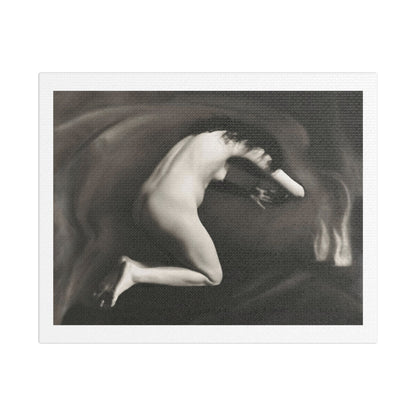 Reclining Naked Woman 'Knielend Vrouwelijk Naakt' (circa 1913–1942) by Jacob Merkelbach, Art Print on Canvas