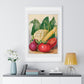 Vegetable Watercolour Illustration, from 'The Open Door to Independence' (1915) by Thomas E Hill, Framed Art Print