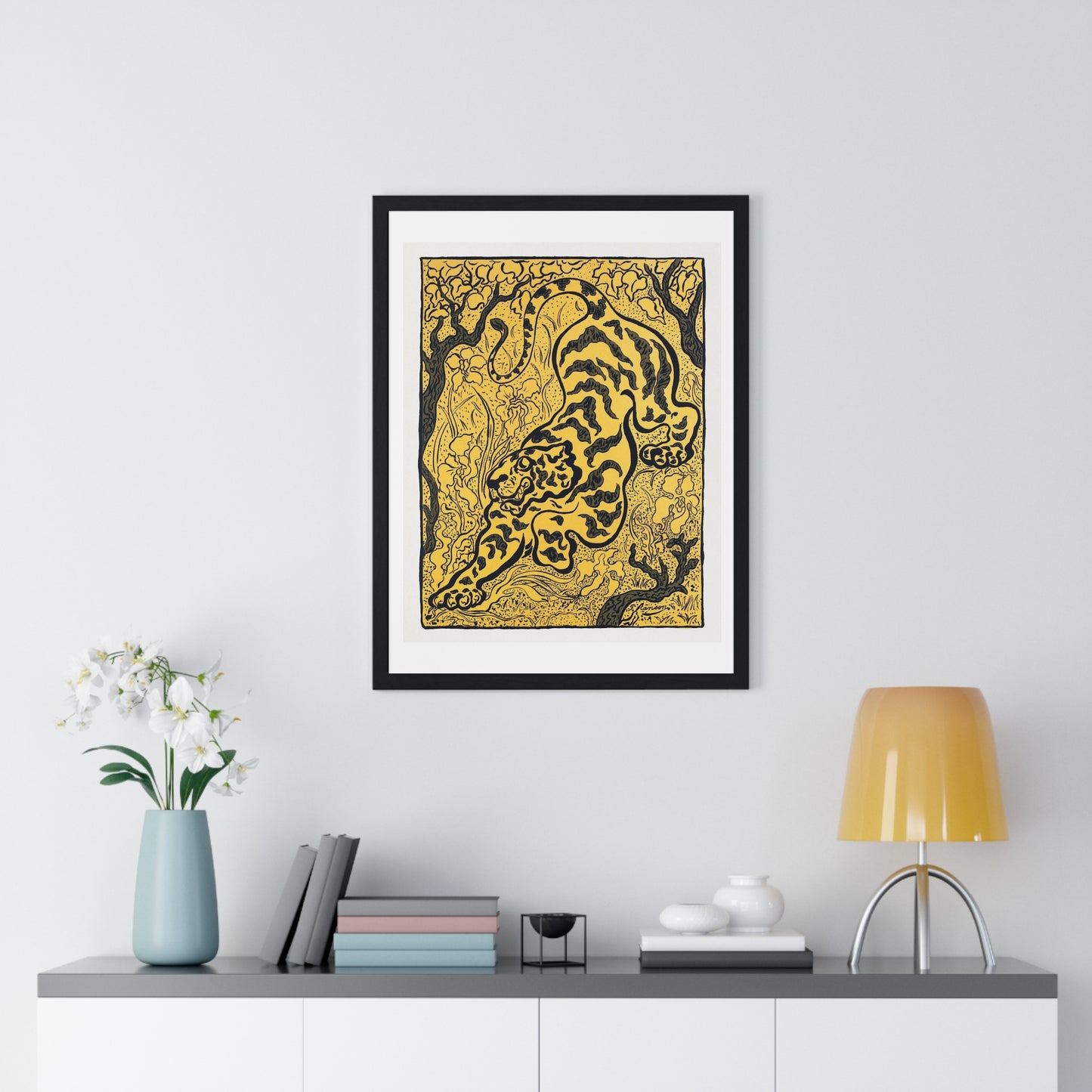 Tigre Dans les Jungles 'Tiger in the Jungle' (1893) by Paul Ranson, from the Original, Framed Art Print