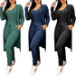 Vireous Casual Women's Jumpsuit Set with High-Waist Drawstring Pants