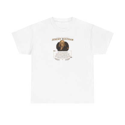 Jeremy Bentham on Utility and Happiness, Philosophy Tribute T-Shirt