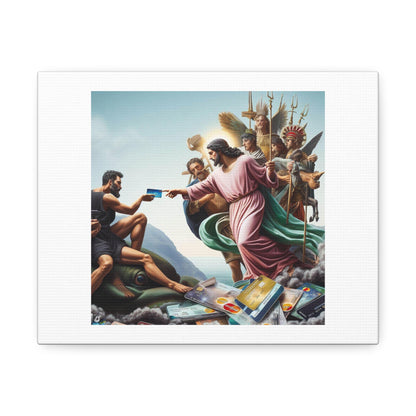 Disputes About Credit Card Use Are One of the Main Causes of Death in Southern Italy 'Designed by AI' Art Print on Canvas