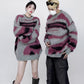 Women's Retro Contrast Colour Loose Sweater