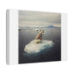 Arctic Adventure Dog, Surrealist Stretched Canvas Wall Art