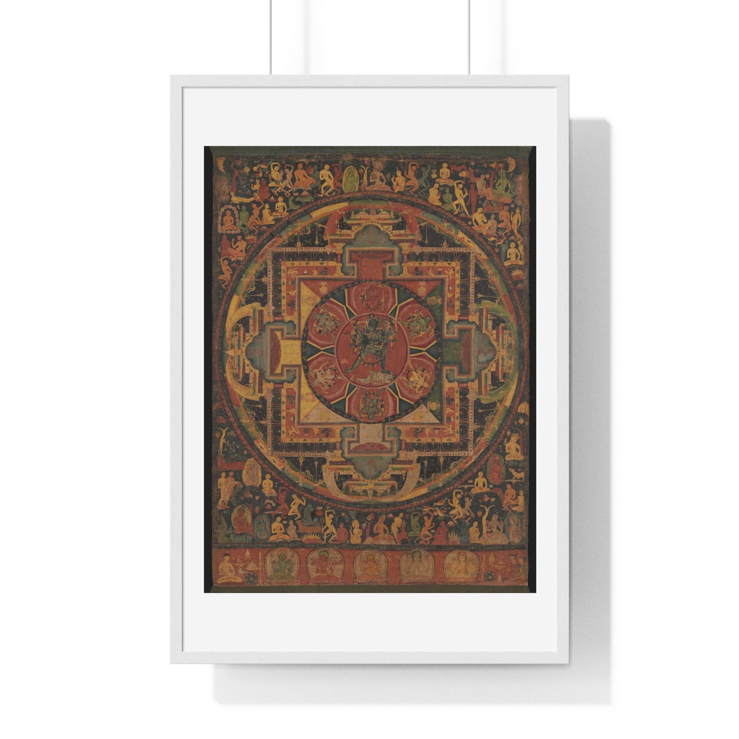 Chakrasamvara Mandala, Ritual Diagramme from Nepal (circa 1100), from the Original, Framed Art Print