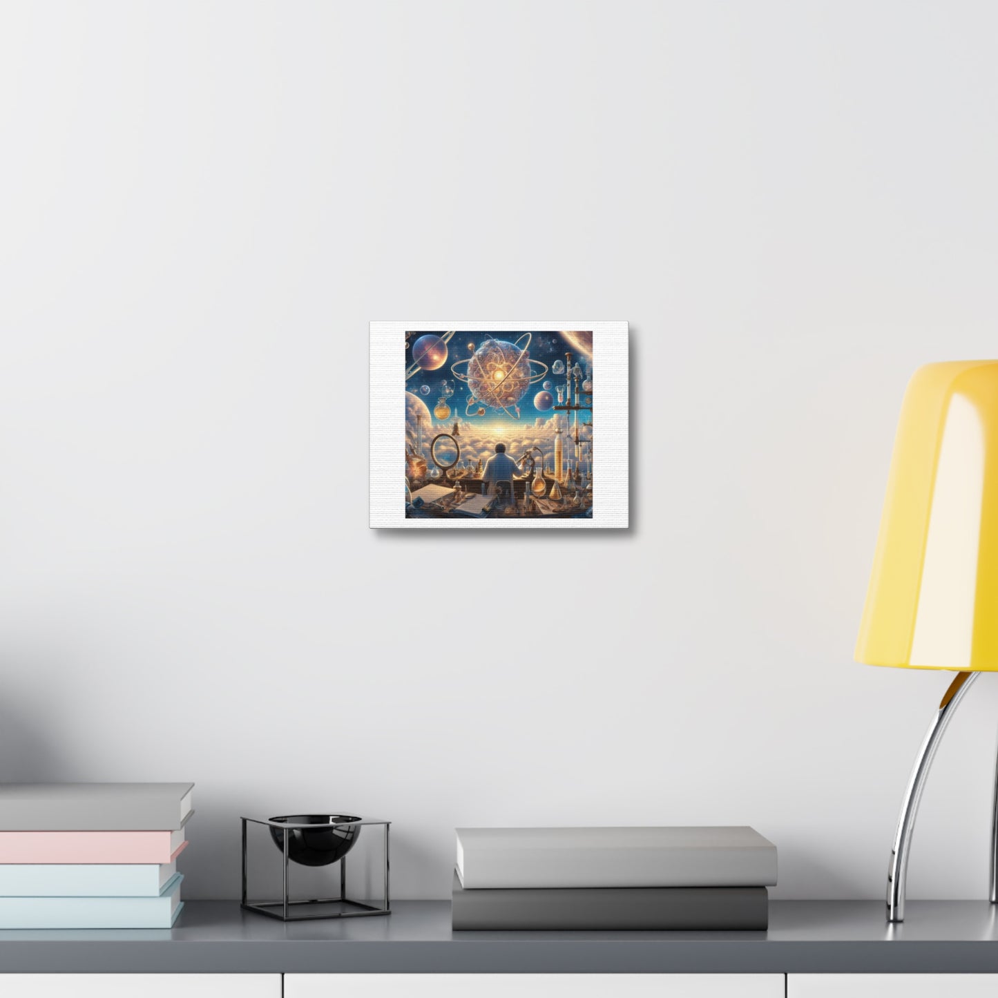 The Experiment that Confirmed the Existence of Atoms 'Designed by AI' Art Print on Canvas