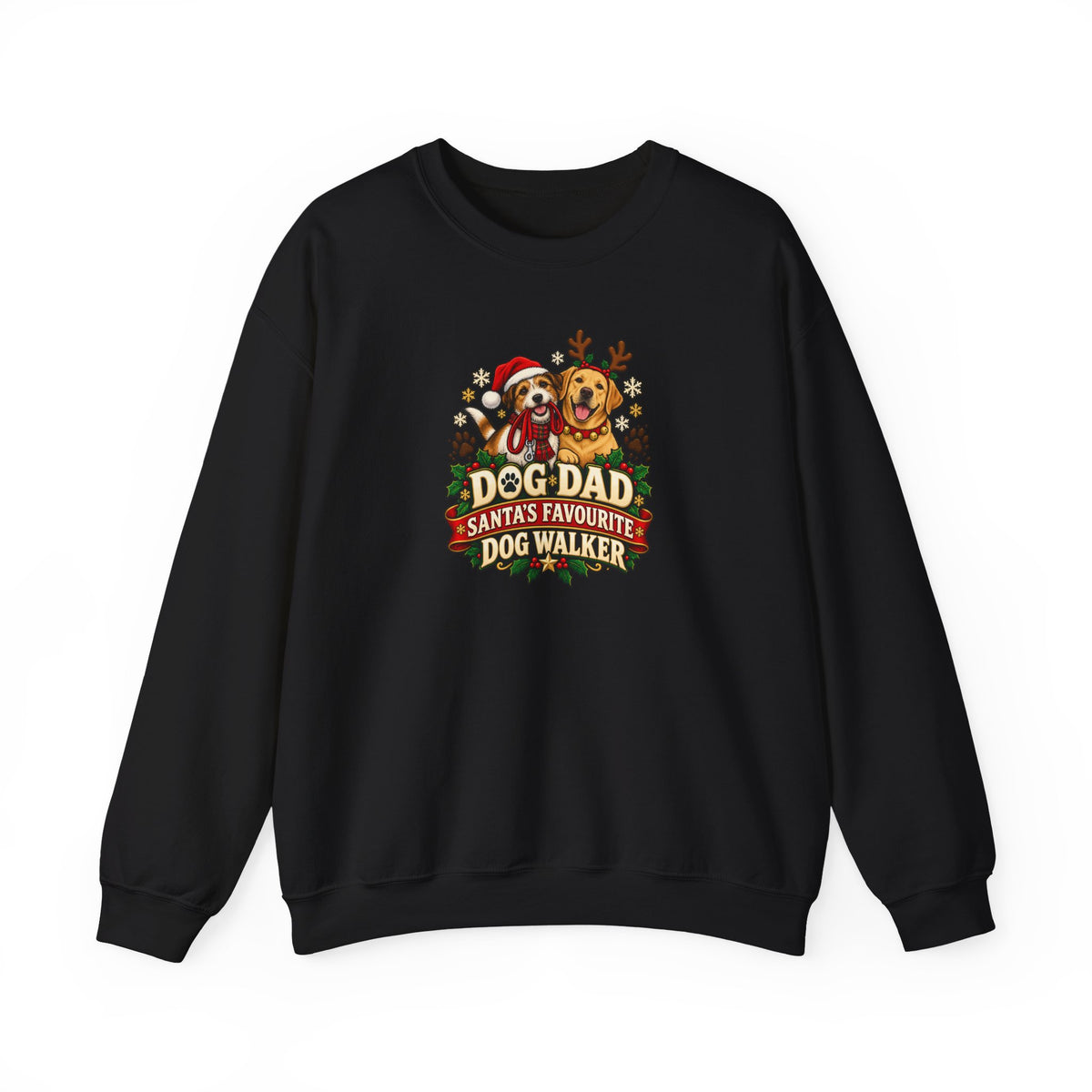 Dog Dad "Santa’s Favourite Dog Walker" Christmas Sweatshirt