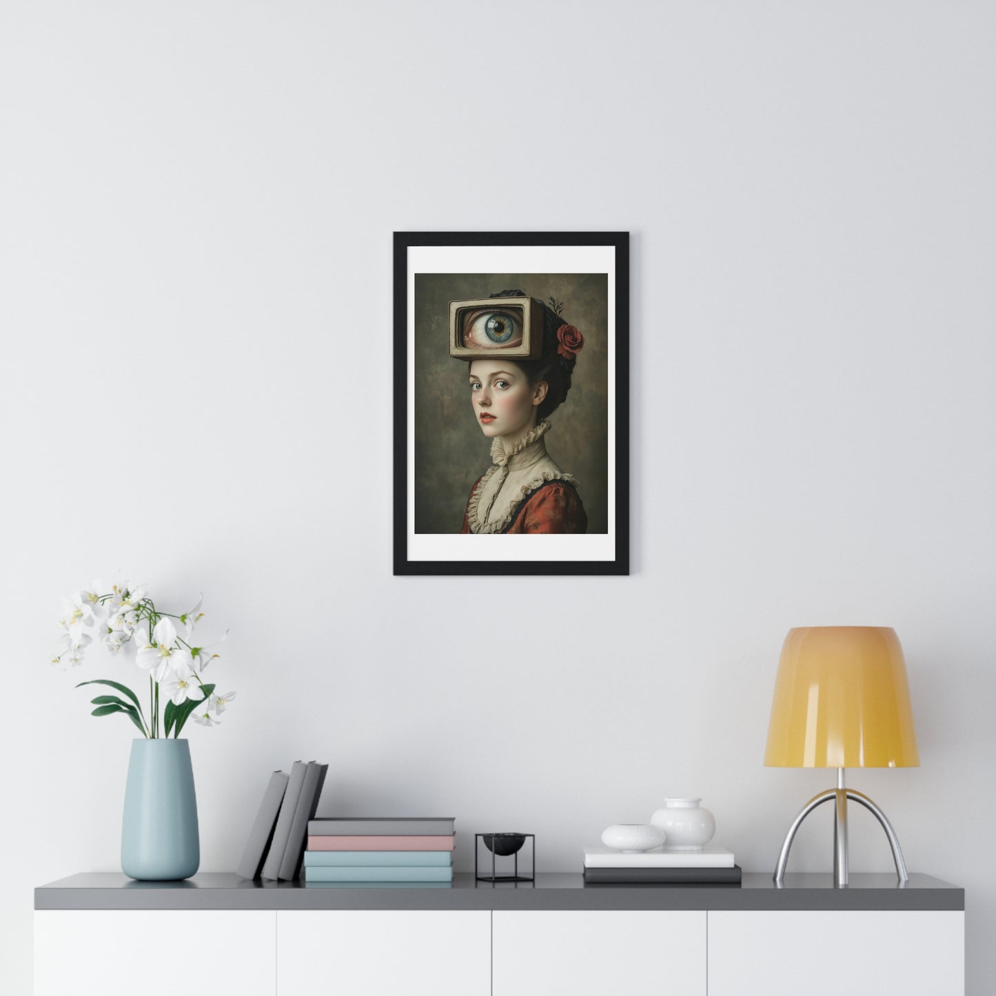Mind's Eye, Abstract Portrait of a Regency Woman, Framed Art Print