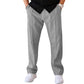 Vireous Men's Trousers, Sports Casual Loose Straight Pants, with Drawstring