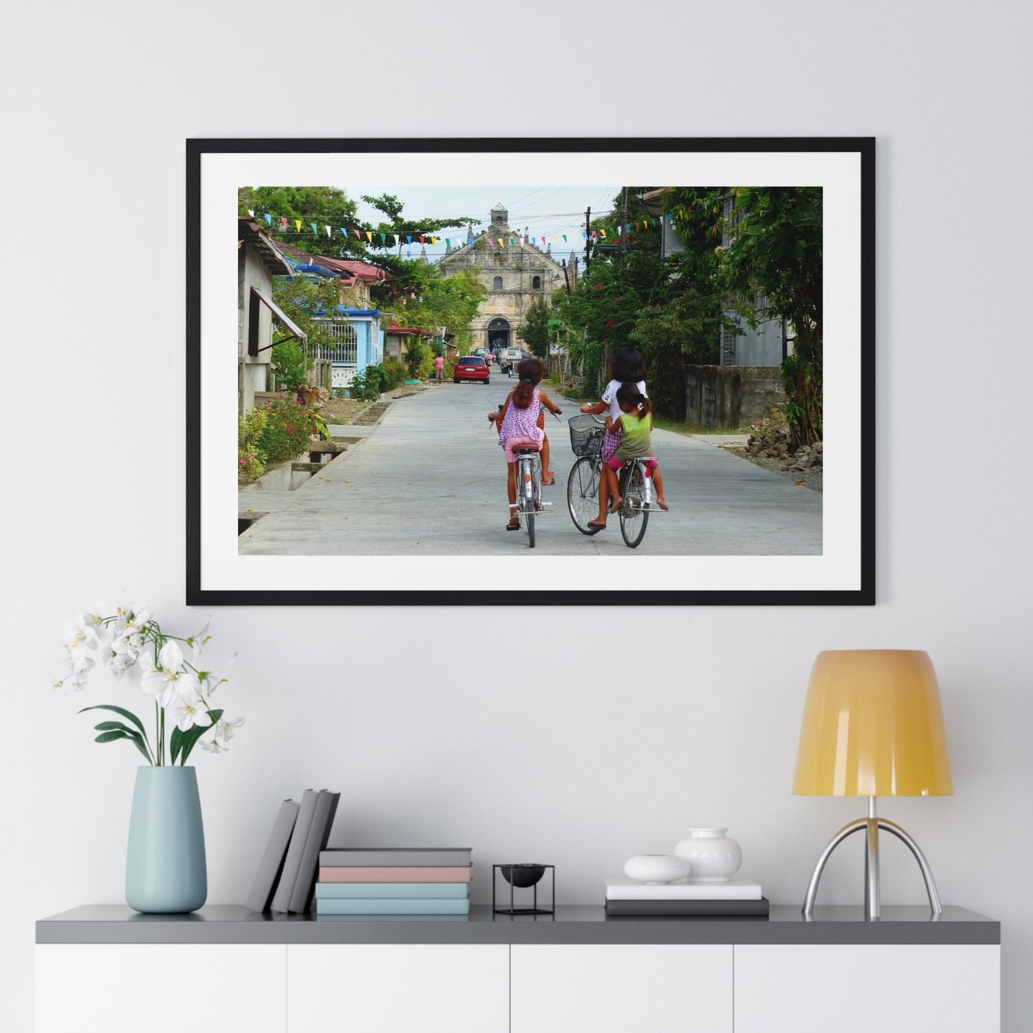 Street Scene, Philippines, Photographic Art, from the Original, Framed Print