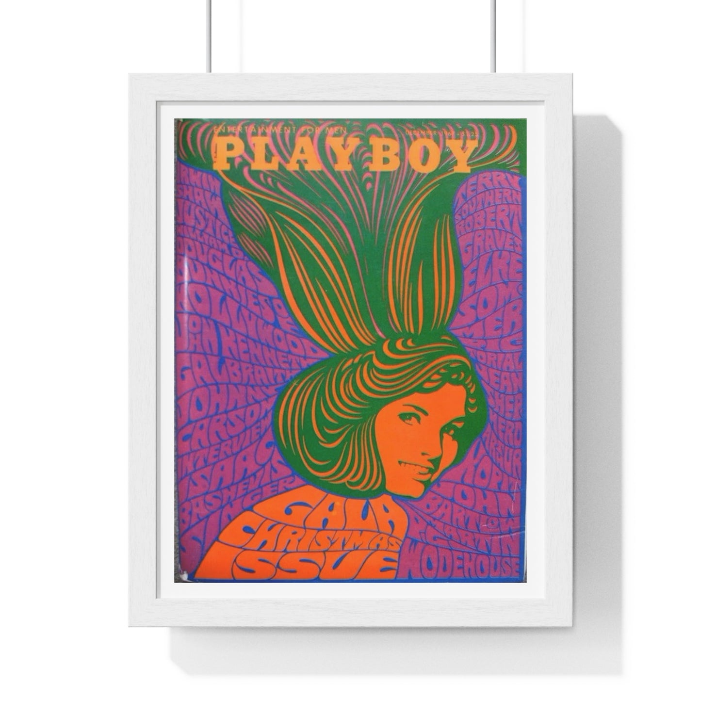 Playboy (1967) Psychedelic Magazine Cover Artwork, from the Original, Framed Print