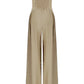 Loose Tube-Top Jumpsuit, Fashion Backless Rompers, Wide-Leg Long Pants
