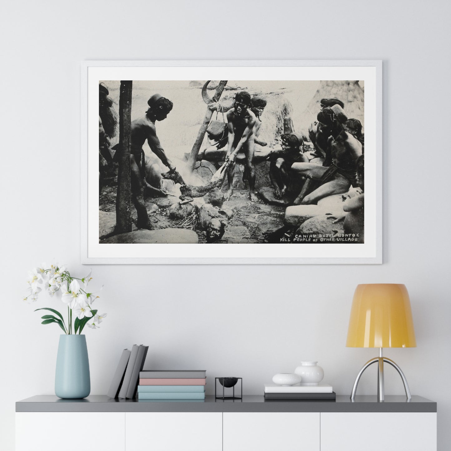 Mountain Province, the Philippines Villagers of Caneo, Bontoc Region, Vintage Photography, from the Original, Framed Print