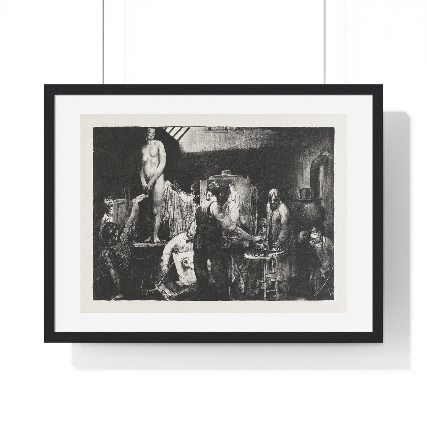 The Life Class, Second Stone (1917) by George Wesley Bellows, from the Original, Framed Art Print