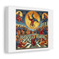 Breakdance Contest in Constantinople, Byzantine Icon Style, Art Print 'Designed by AI' on Canvas