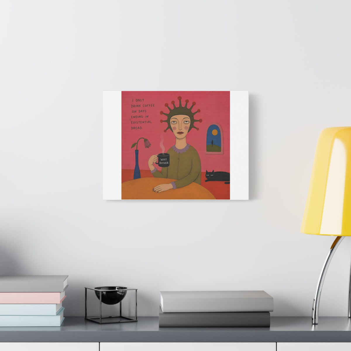 Why Bother? Cartoon Art Print on Canvas