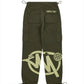 High Waist Straight Embroidery Joggers Cargo Pants