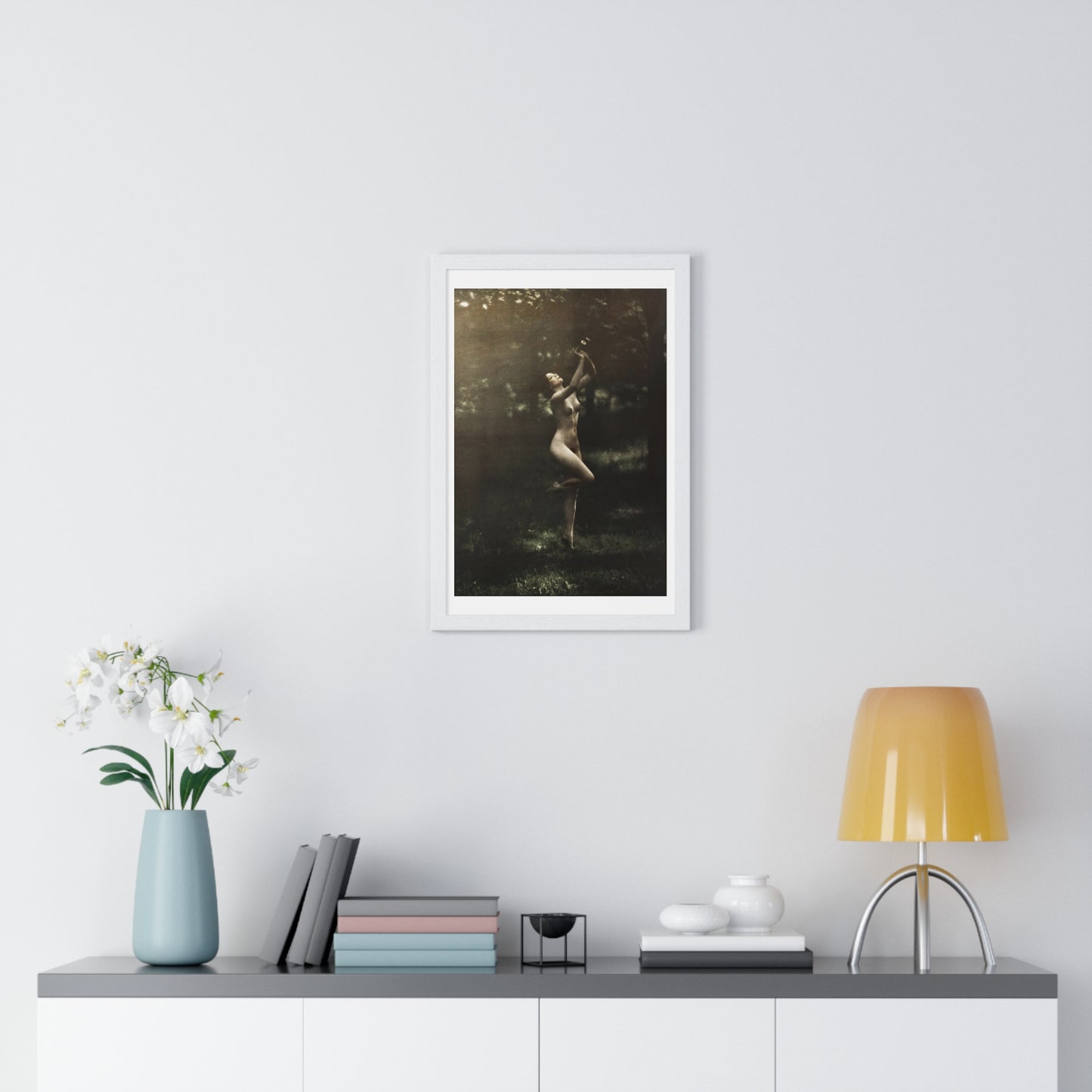 Nude Dancer with Aulos (1911–1916) by Arnold Genthe, from the Original, Framed Print