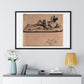 Two Chinese Girls with Bound Feet are Making Love on a Mattress (1829) Lithograph by Jean-Baptiste Mauzaisse, Framed Print