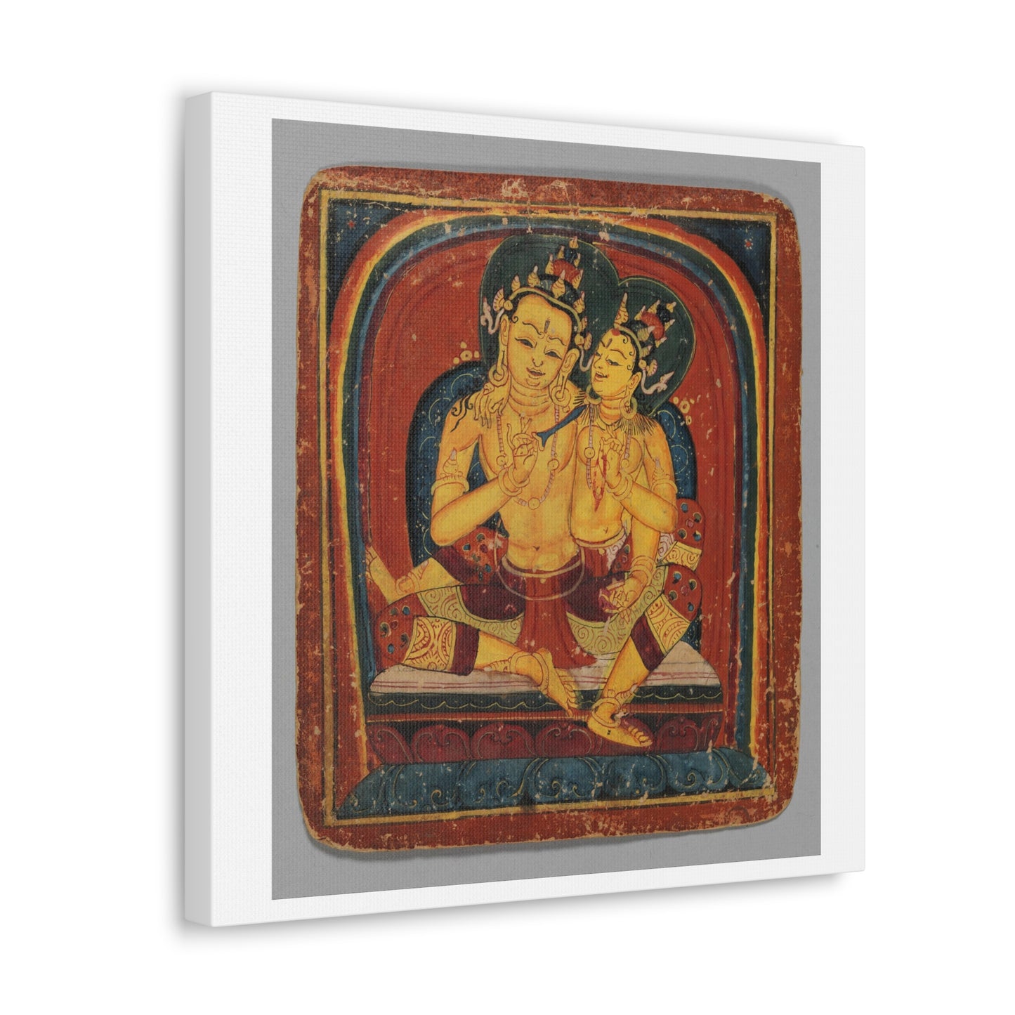 Initiation Card 'Tsakali' Akashagarbha (circa 1420), Tibet, Art Print from the Original on Canvas