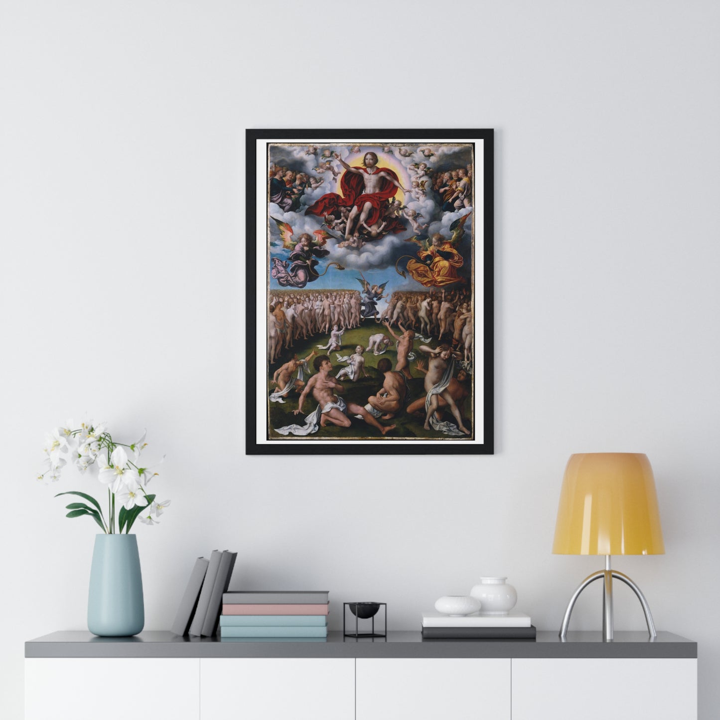 The Last Judgment (1525-1530) by Joos van Cleve, from the Original, Framed Art Print