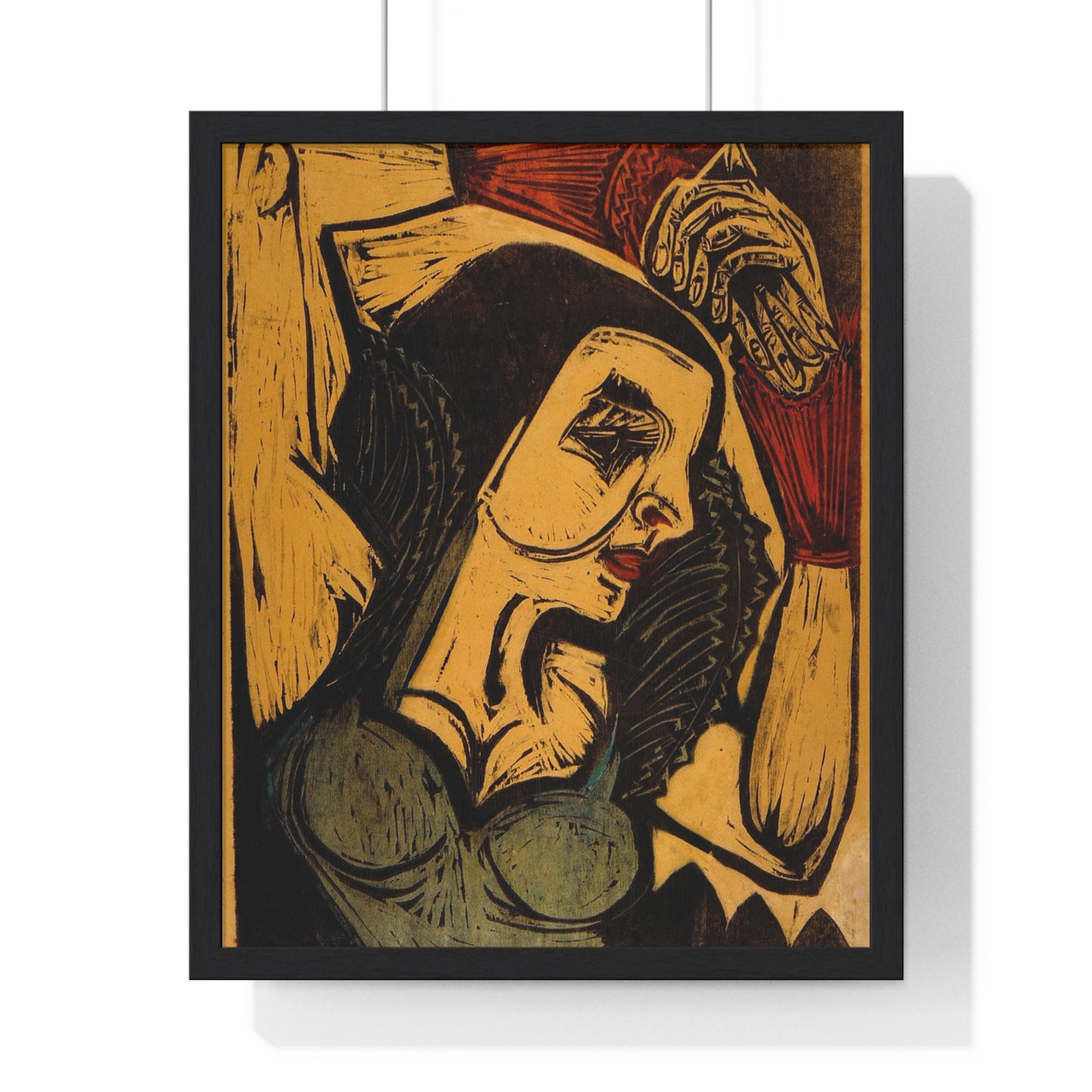 Poster of Nina Hard (1921) by Ernst Ludwig Kirchner from the Original, Framed Art Print