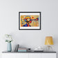 Mindful of Time, in the Style of Wassily Kandinsky 'Designed by AI' Framed Art Print