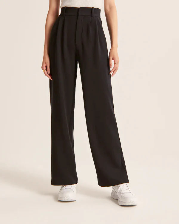 Women's Light Wide-Leg Tailored Pants