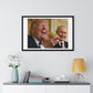 Putin, Trump and the Legend of the Golden Egg II, Abstract Art 'Designed by AI' Framed Print