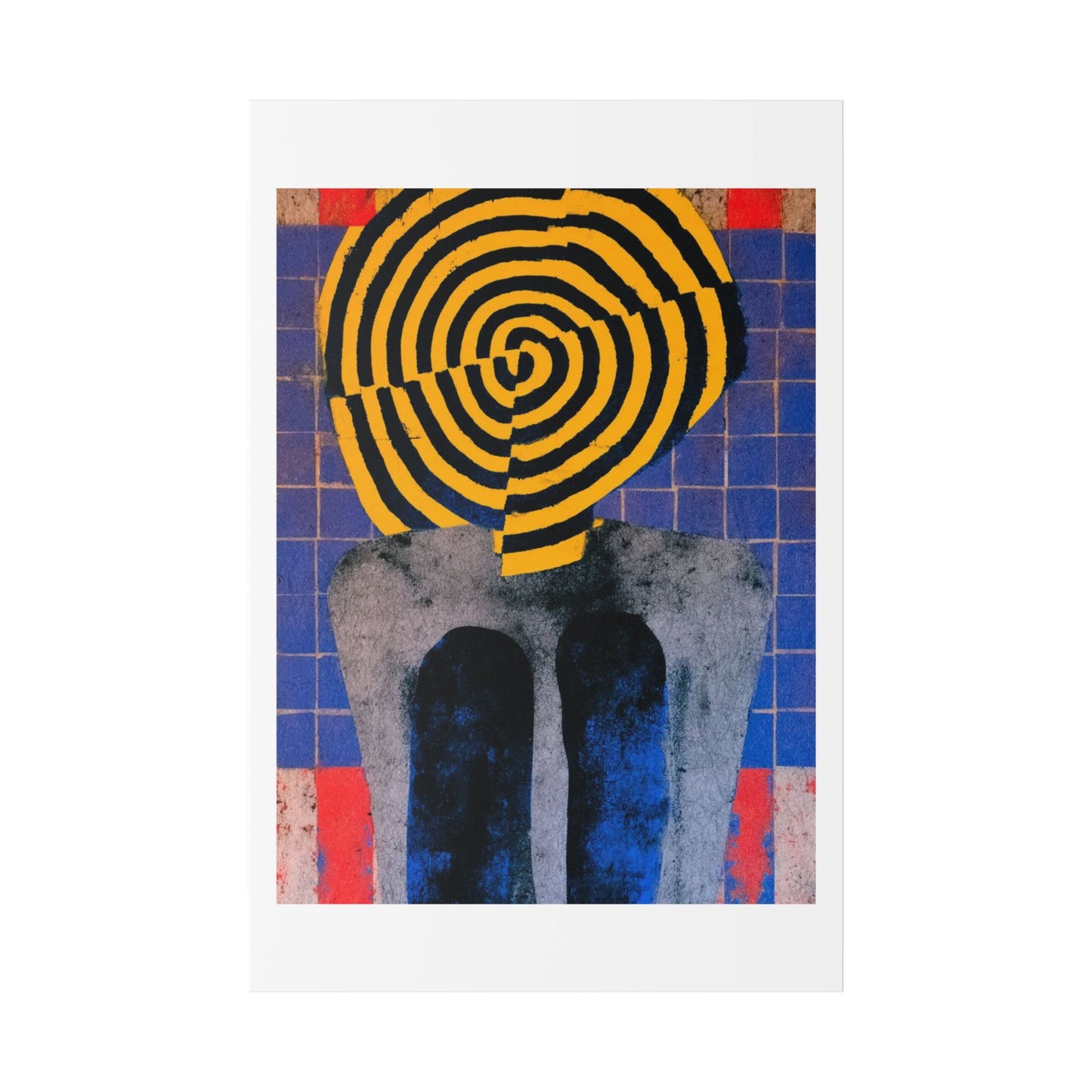 Woman Portrait from Behind, Bold Decor Art 'Designed by AI' Canvas Print