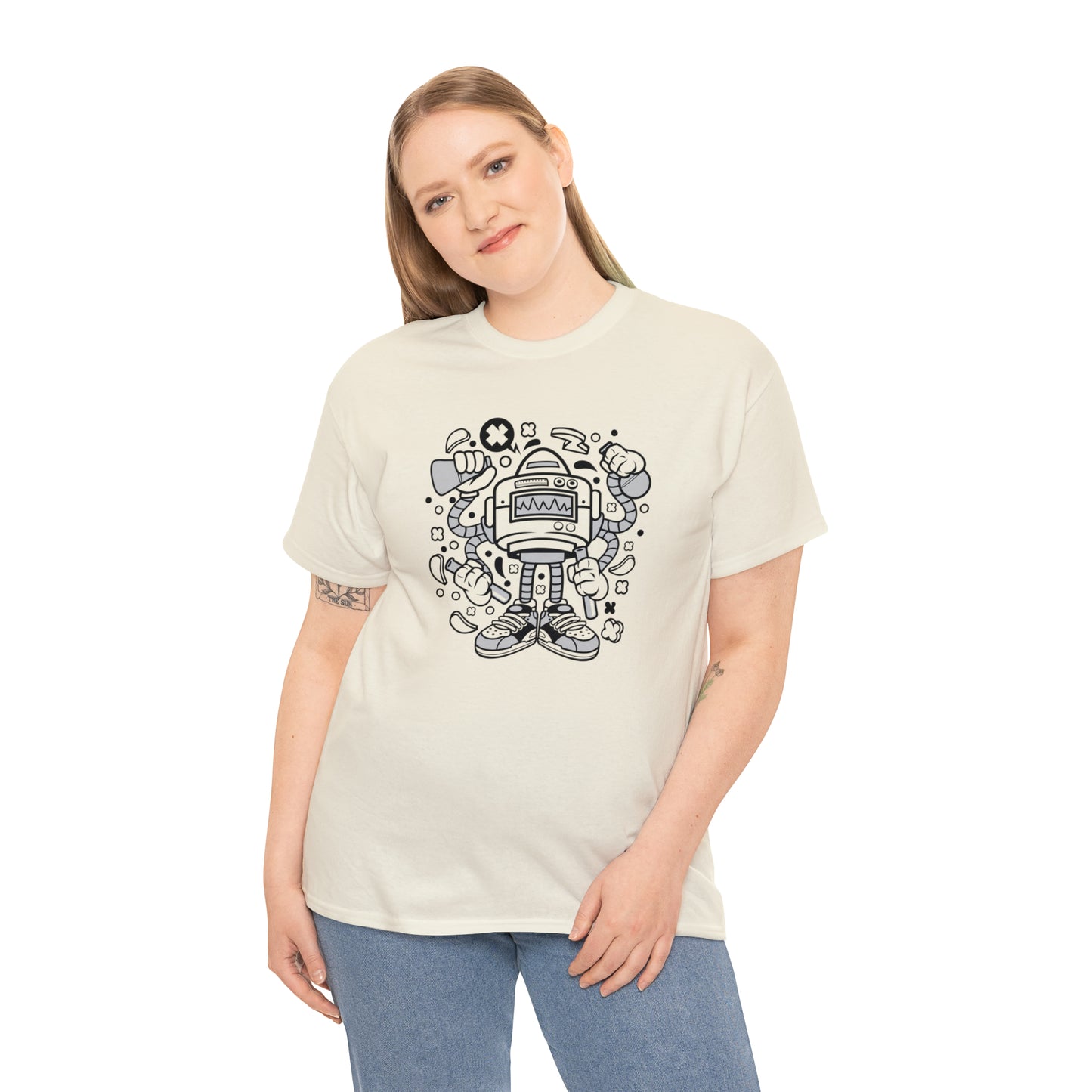 Lab Robot Monster Cartoon T-Shirt