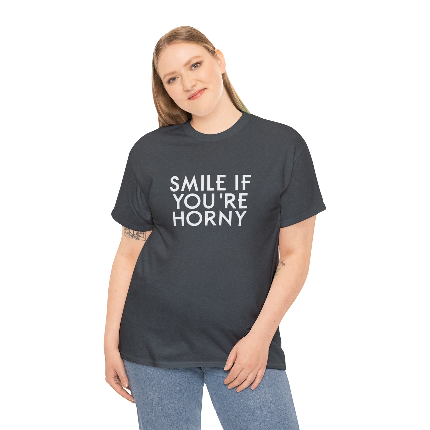 Smile If You're Horny Funny T-Shirt