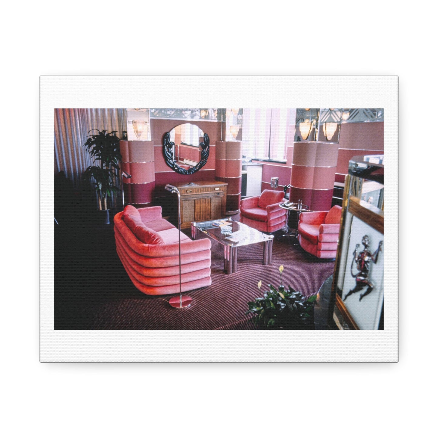 Valentino Suite, Sands Hotel, Atlantic City, New Jersey (1985) photography by John Margolies, Art Print from the Original on Canvas