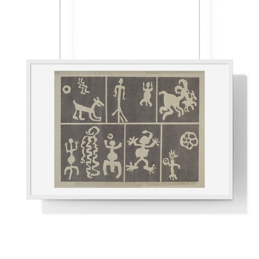 Petroglyph Design (1935-1942) by Lala Eve Rivol, from the Original, Framed Art Print