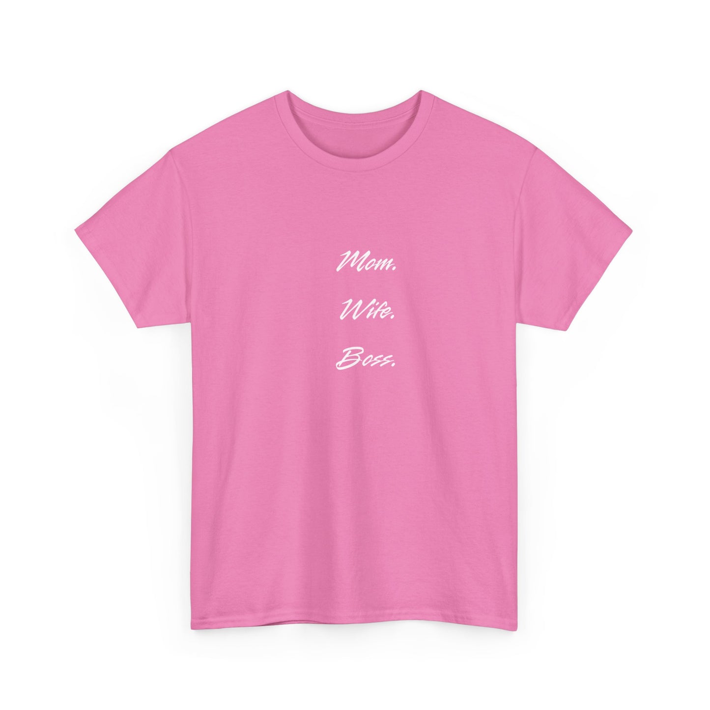 'Mom, Wife, Boss' Heavy Cotton T-Shirt