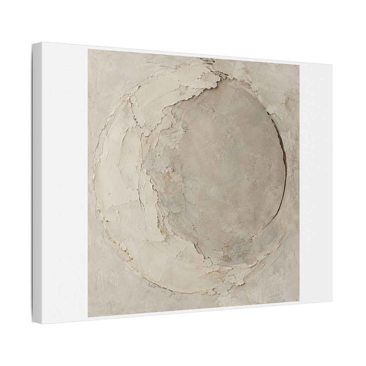 Quiet Limestone Orbit, Large Decor Art Print on Canvas