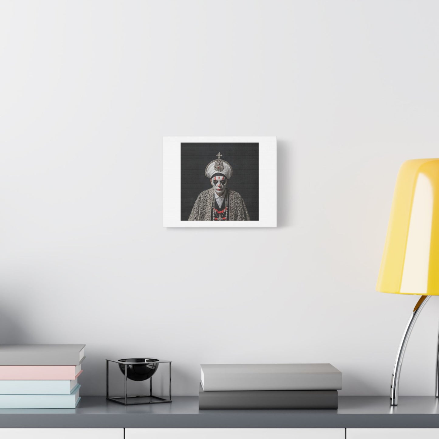 Scary Pope 'Designed by AI' Art Print on Canvas