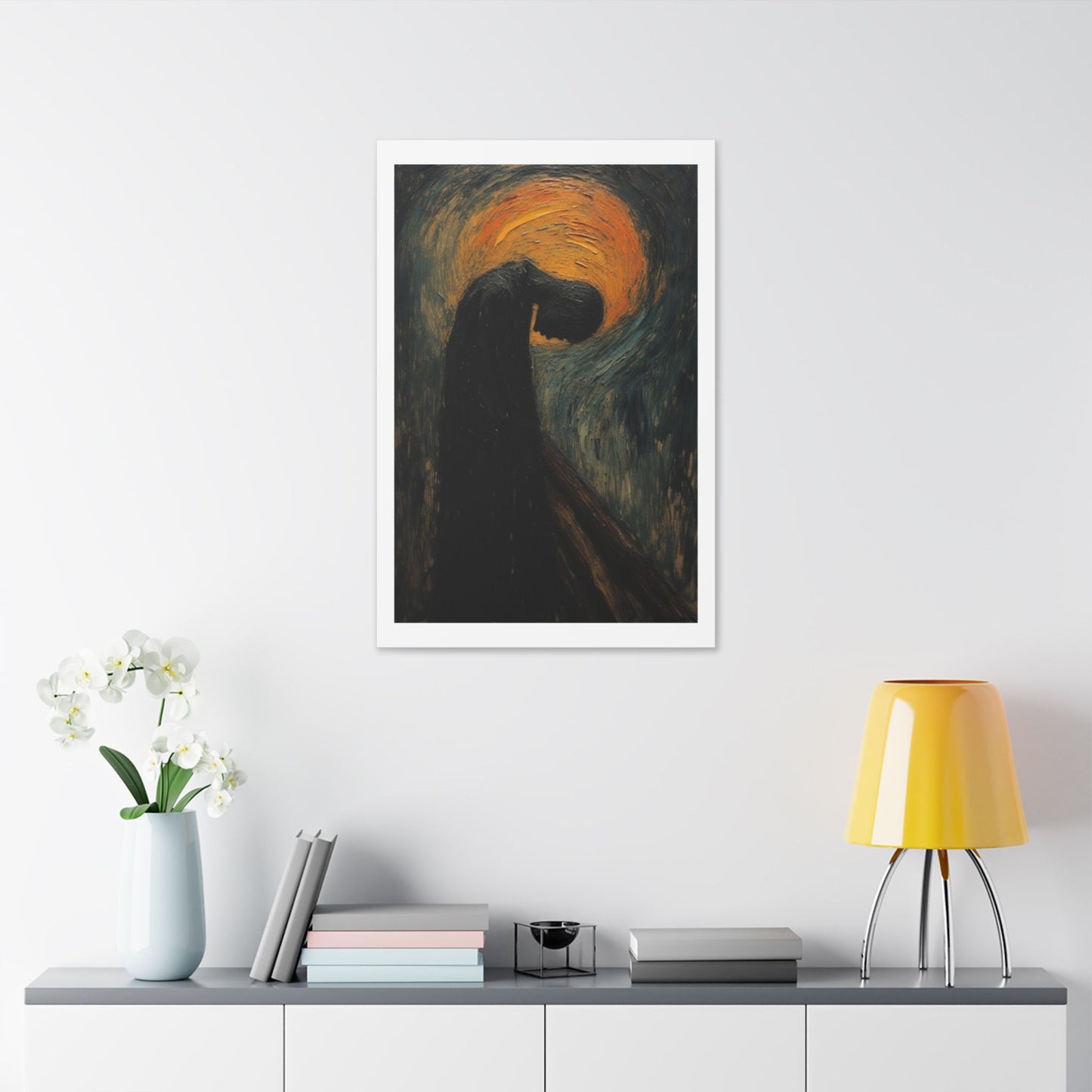 Endless Sadness Passing Through Nature, Oil on Canvas 'Designed by AI' Canvas Art Print