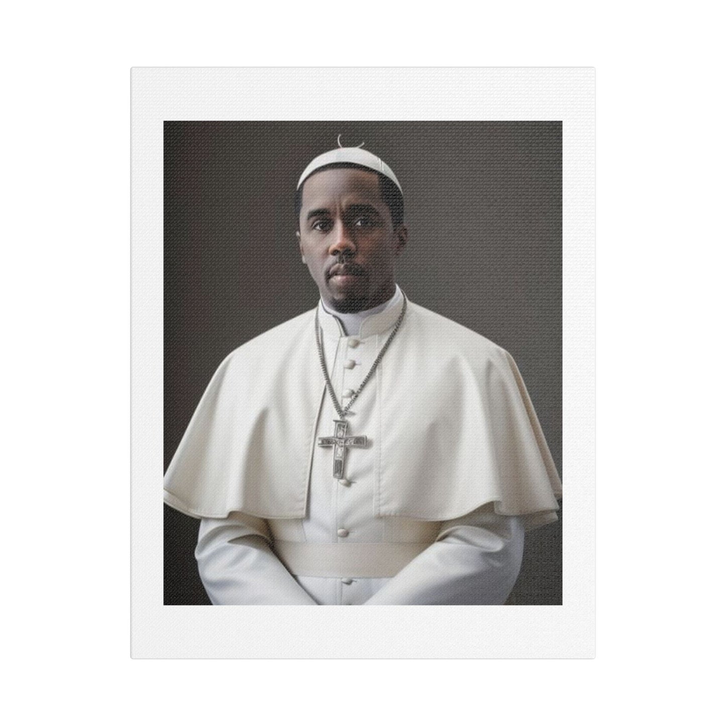 Pope Diddy 'Designed by AI' Art Print on Canvas