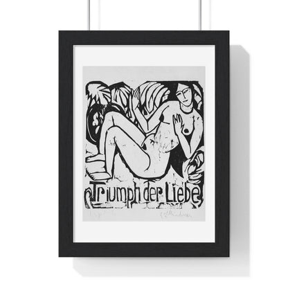 Triumph of Love 'Triumph der Liebe' by Ernst Ludwig Kirchner, from the Original, Framed Print