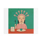Today Feeling Empty, Cartoon Art Print on Canvas
