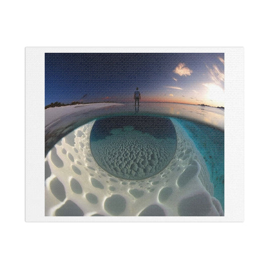 Standing on the Edge of Time, Photorealistic Art 'Designed by AI', Print on Canvas