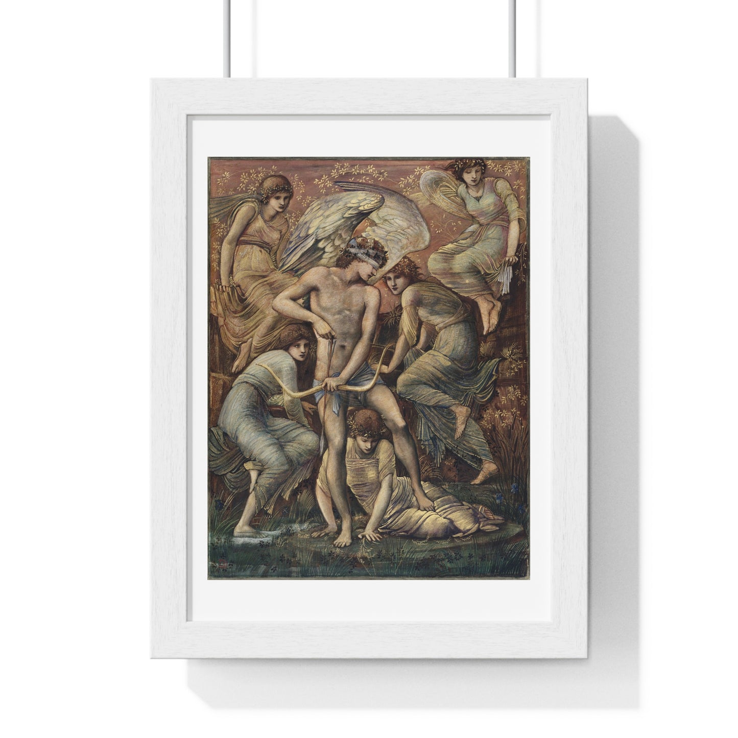 Cupid's Hunting Fields (1885) by Sir Edward Burne-Jones, from the Original, Framed Art Print