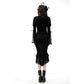 Dark In Love Zira Velvet Fishtail Midi Skirt