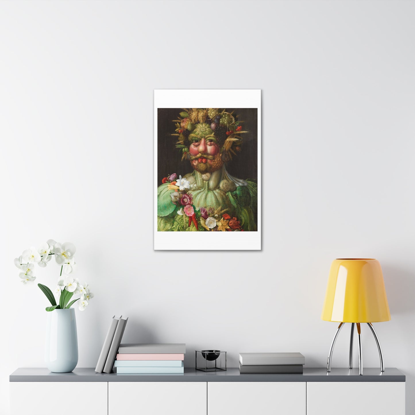 Emperor Rudolf II as Vertumnus (1590) by Giuseppe Arcimboldo, Art Print from the Original on Canvas