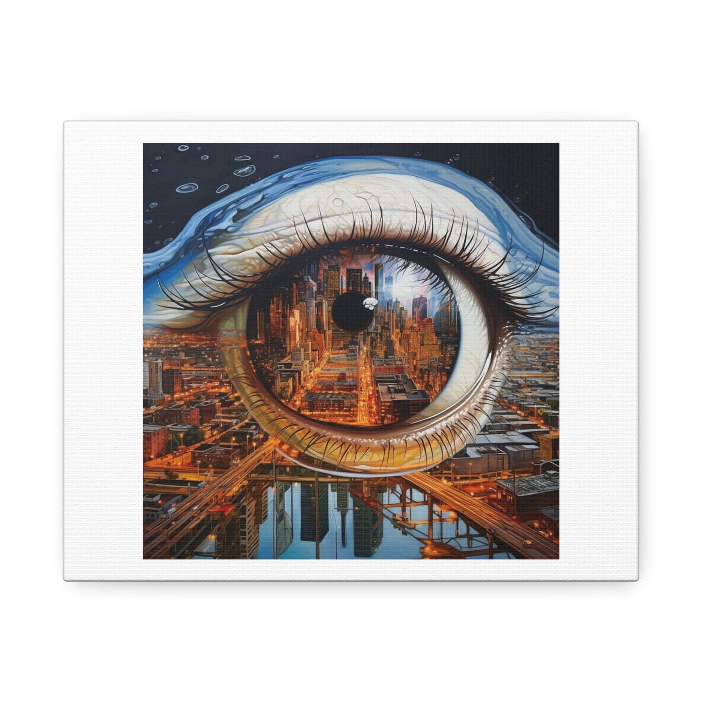 Human Eye is the Window to the World, Abstract Art 'Designed by AI' Print on Canvas