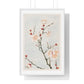 Plum Branches with Blossoms (1870–1880) by Megata Morikaga, from the Original, Framed Art Print